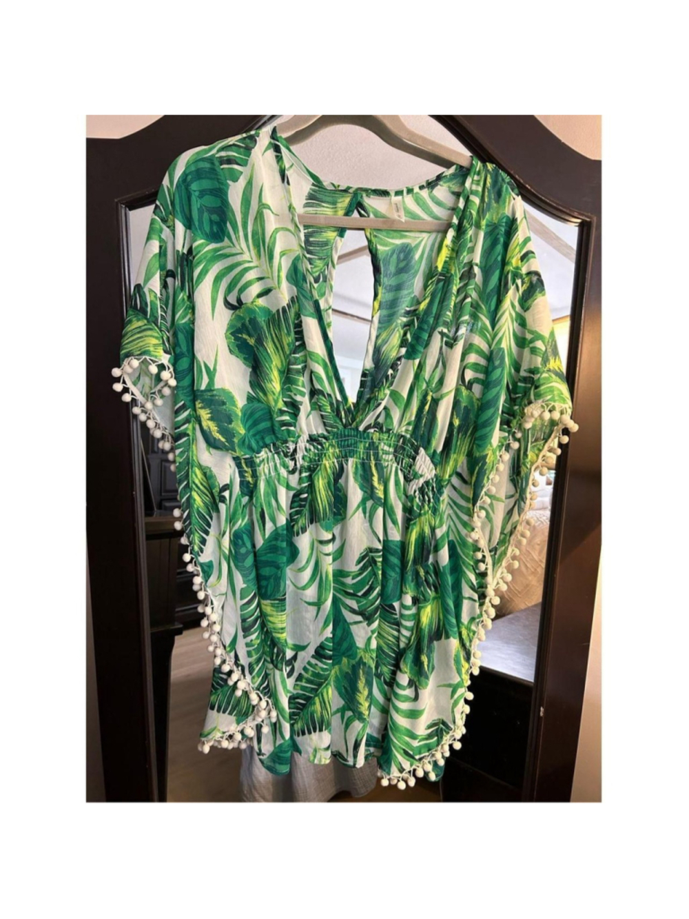 Francesca Palm Print Cover Up Swim M